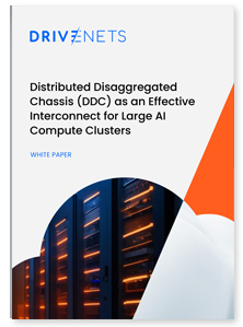 Distributed Disaggregated Chassis (DDC) as an Effective Interconnect for Large AI Compute Clusters