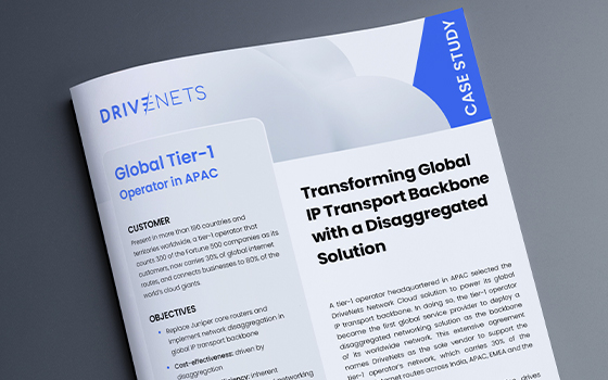 Transforming Global IP Transport Backbone with a Disaggregated Solution